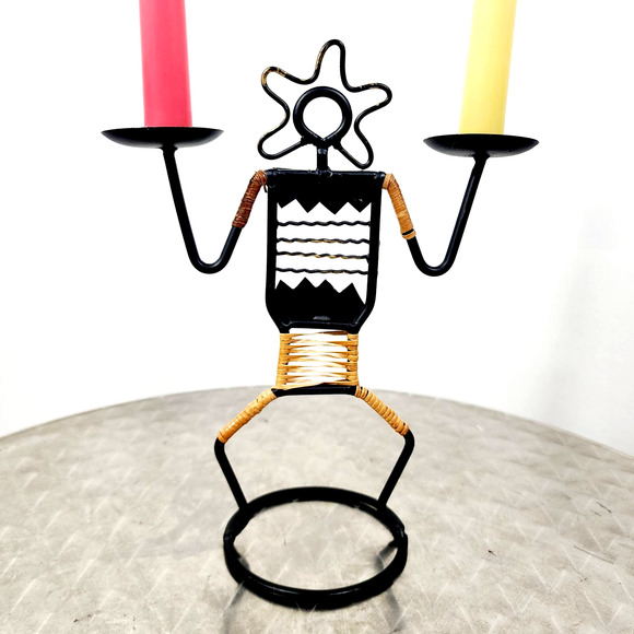 Vintage Laurids Lonborg Balancing Candlestick Man Tribal MCM Mid-Century Modern - Picture 3 of 16